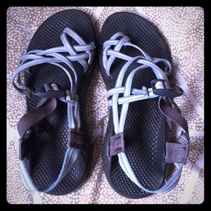 Chacos with toe strap